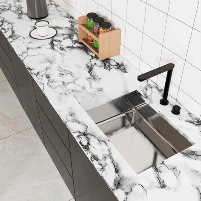 Self Adhesive White Marble Sheet