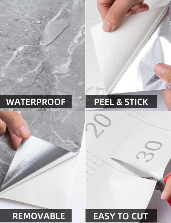 Self Adhesive White Marble Sheet