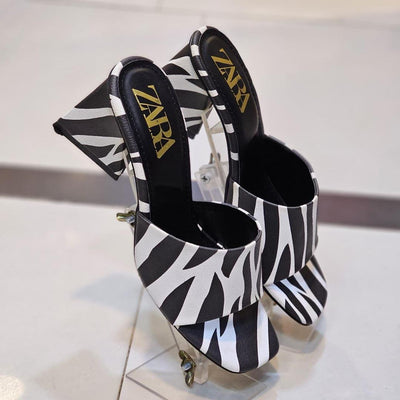 Fancy Women's Synthetic Leather Heels by ZARA