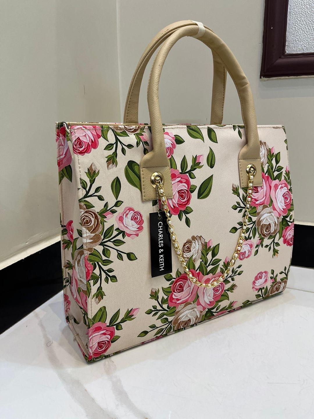 Chic Girl's Printed Polyester Tote Bag - 1 Pc