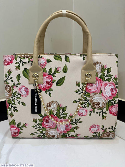 Chic Girl's Printed Polyester Tote Bag - 1 Pc